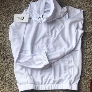 ZYIA White Pockets 1/4 Zip Jacket.